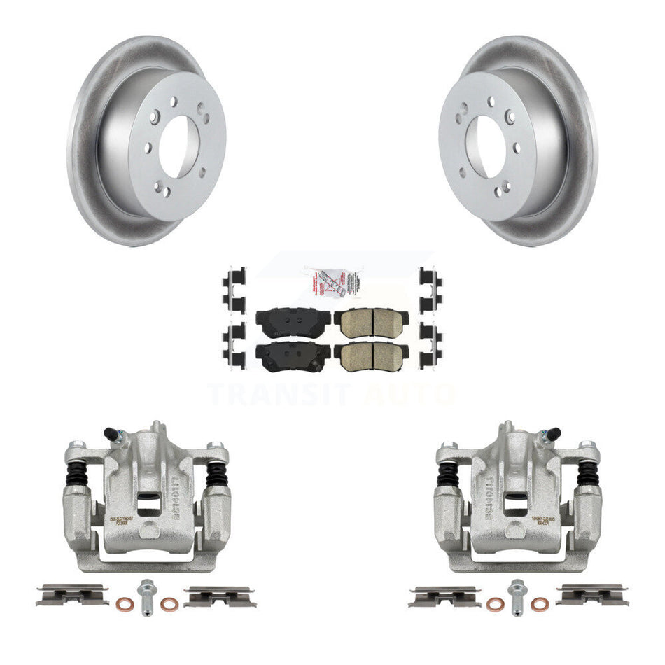 Rear Disc Brake Caliper Coated Rotors And Ceramic Pads Kit For Hyundai Elantra KCG-100883N