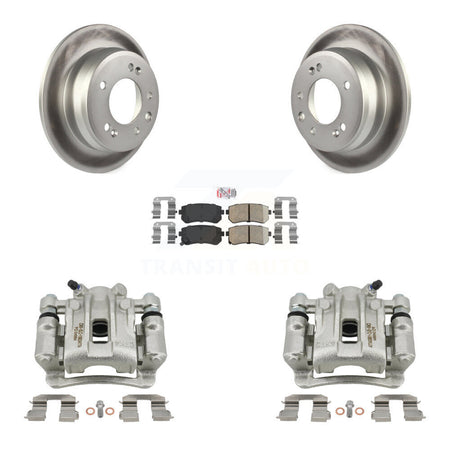 Rear Disc Brake Caliper Coated Rotors And Ceramic Pads Kit For Hyundai Elantra KCG-100885N