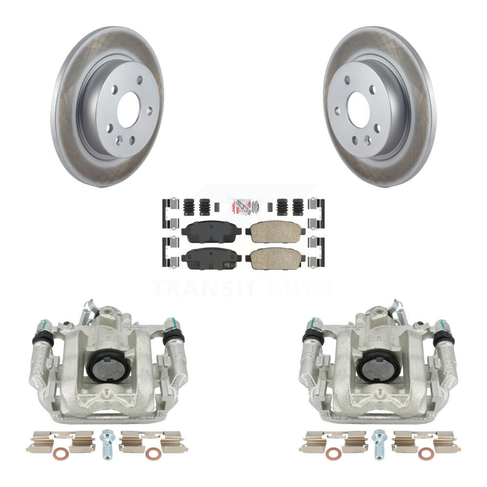 Rear Disc Brake Caliper Coated Rotors And Ceramic Pads Kit For Chevrolet Cruze Limited KCG-100886N by Transit Auto