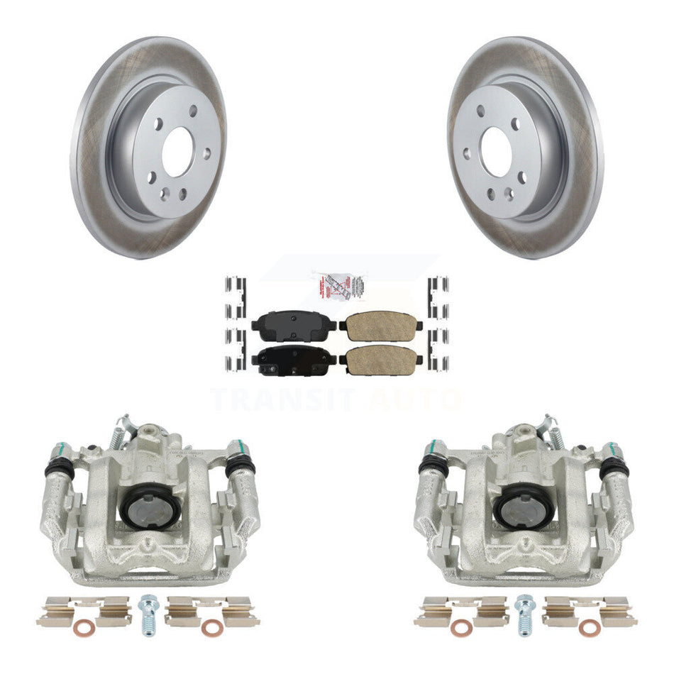 Rear Disc Brake Caliper Coated Rotors And Ceramic Pads Kit For Chevrolet Cruze Limited KCG-100887N