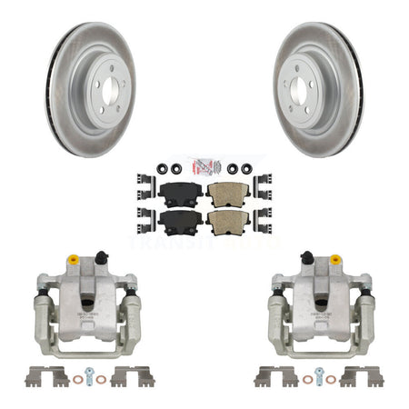 Rear Disc Brake Caliper Coat Rotor Ceramic Pad Kit For Dodge Charger With Police Package KCG-100899N