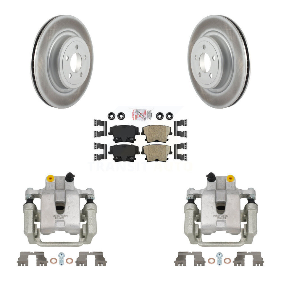Rear Disc Brake Caliper Coat Rotor Ceramic Pad Kit For Dodge Charger With Police Package KCG-100899N