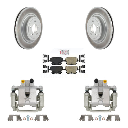 Rear Disc Brake Caliper Coat Rotor Ceramic Pad Kit For Dodge Charger With Police Package KCG-100900N