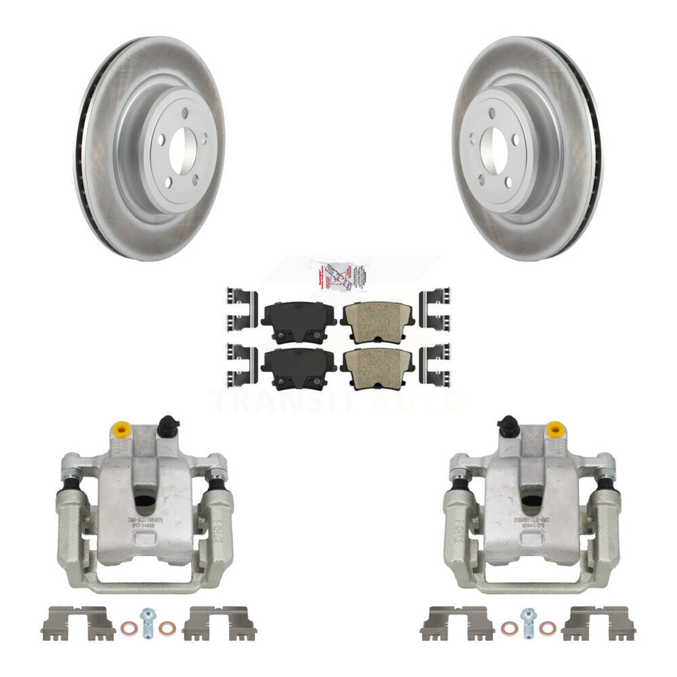 Rear Disc Brake Caliper Coat Rotor Ceramic Pad Kit For Dodge Charger With Police Package KCG-100900N
