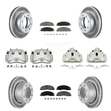 Front Rear Disc Brake Caliper Coated Rotors And Ceramic Pads Kit (10Pc) For Ram 1500 KCG-100904C