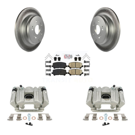 Rear Disc Brake Caliper Coated Rotors And Ceramic Pads Kit For Acura MDX ZDX KCG-100906N by Transit Auto