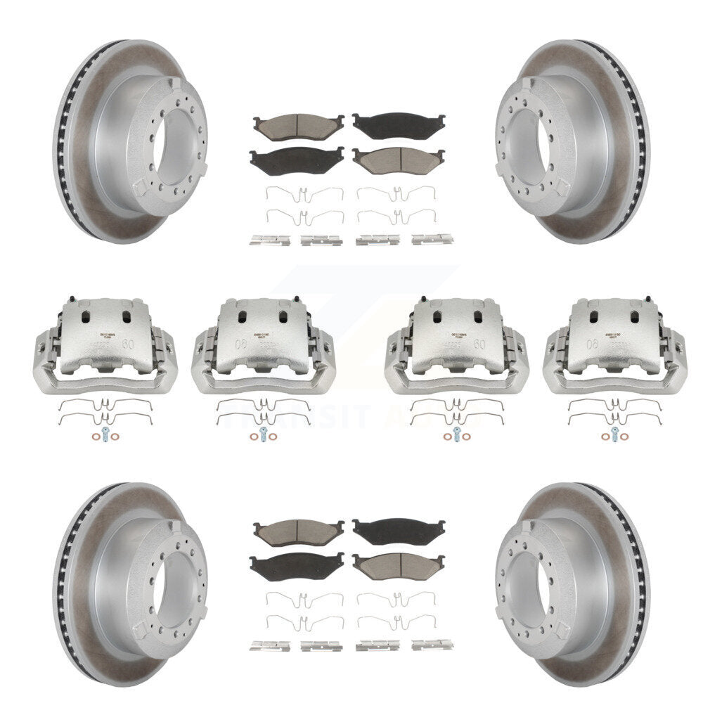 Front Rear Brake Caliper Coat Rotor & Ceramic Pad Kit (10Pc) For International TerraStar KCG-100913C