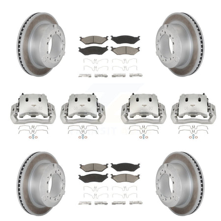 Front Rear Brake Caliper Coat Rotor & Ceramic Pad Kit (10Pc) For International TerraStar KCG-100913C