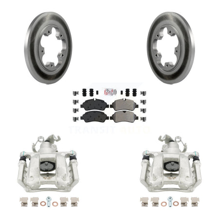 Rear Brake Caliper Coat Rotors Semi-Metallic Pad Kit For Ford Transit-250 Transit-150 HD KCG-100914N