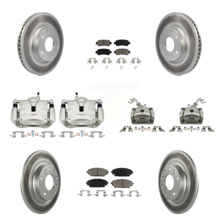 Front Rear Brake Caliper Coat Rotors Ceramic Pad Kit (10Pc) For 2016-2018 Mazda CX-3 AWD KCG-100918C