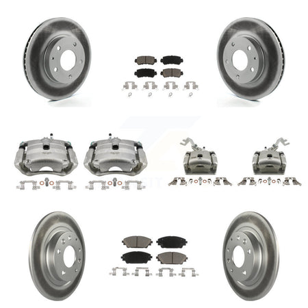 Front Rear Brake Caliper Coat Rotors Ceramic Pad Kit (10Pc) For 2016-2018 Mazda CX-3 FWD KCG-100919C