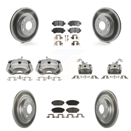 Front Rear Brake Caliper Coat Rotors Ceramic Pad Kit (10Pc) For 2016-2018 Mazda CX-3 FWD KCG-100922T