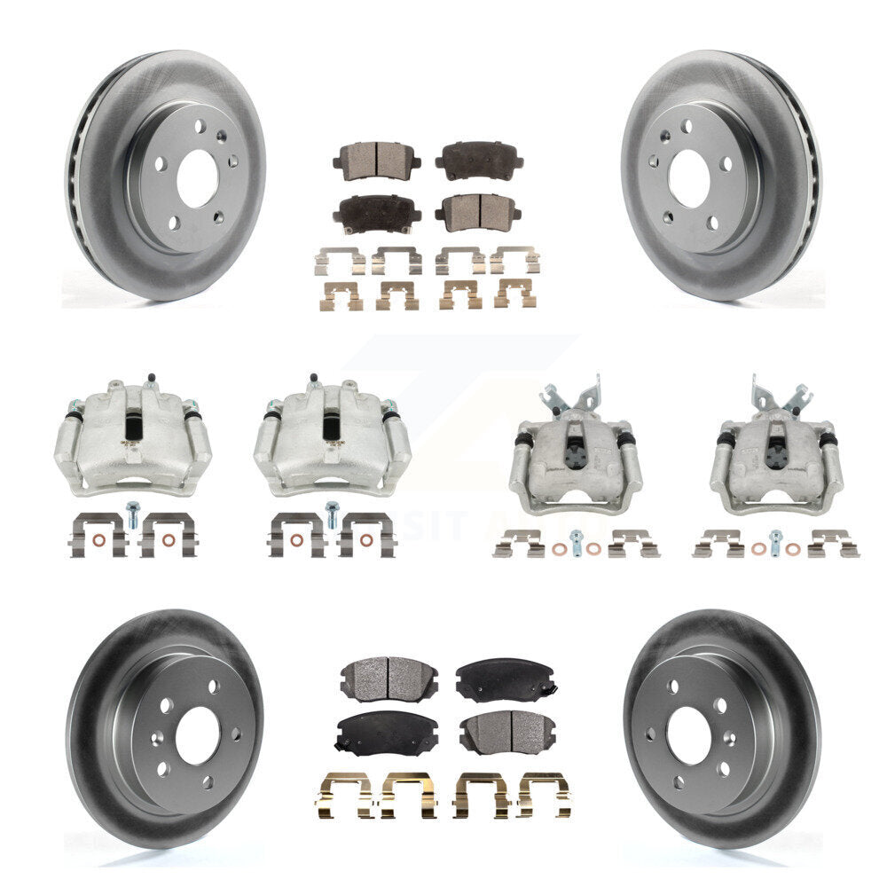 Front Rear Disc Brake Caliper Coat Rotor And Ceramic Pad Kit (10Pc) For Chevrolet Malibu KCG-100929T