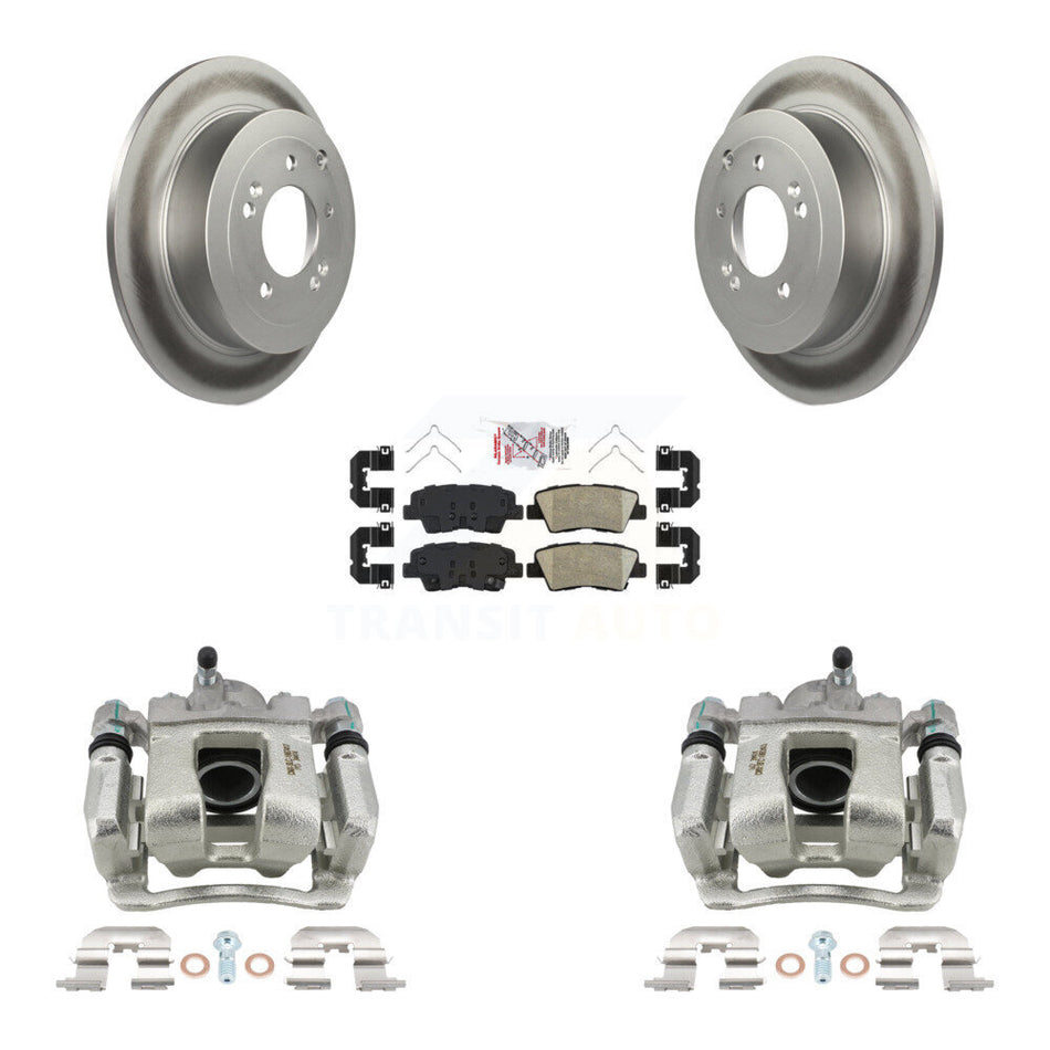 Rear Disc Brake Caliper Coated Rotor And Ceramic Pad Kit For Hyundai Tucson Kia Sportage KCG-100951N