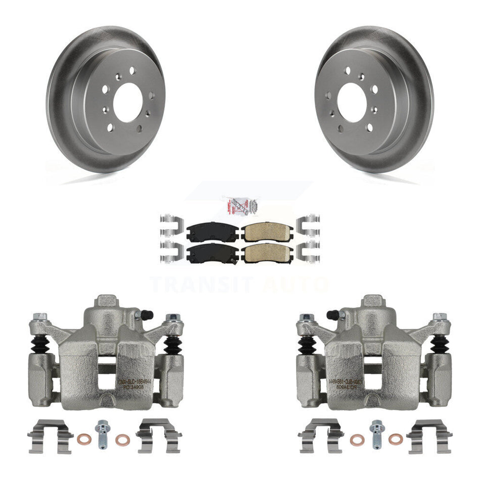 Rear Brake Caliper Coat Rotors Ceramic Pad Kit For Chevrolet Impala Buick LaCrosse Monte KCG-100954N