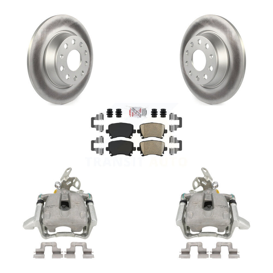 Rear Disc Brake Caliper Coated Rotors And Ceramic Pads Kit For Volkswagen GTI Audi A3 Quattro With 282mm Diameter Rotor KCG-100971N