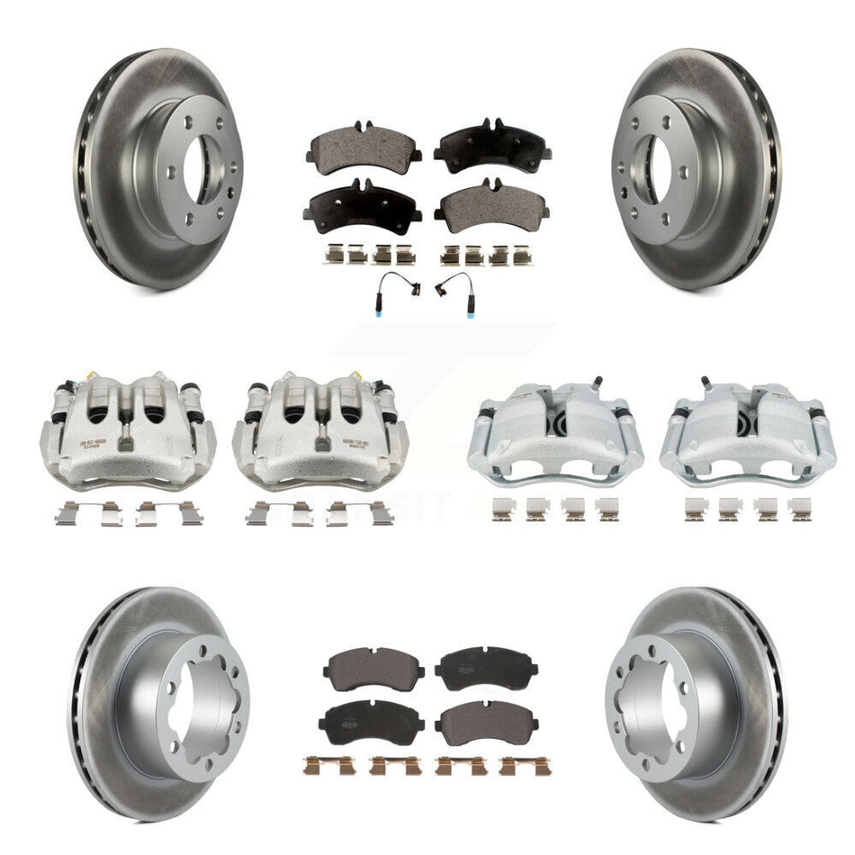 Front Rear Brake Caliper Coat Rotor Semi-Metallic Pad Kit (10Pc) For Sprinter 3500 Dodge KCG-100982P