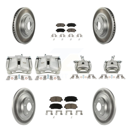 Front Rear Disc Brake Caliper Coat Rotor Ceramic Pad Kit (10Pc) For 2013-2015 Mazda CX-5 KCG-100991C