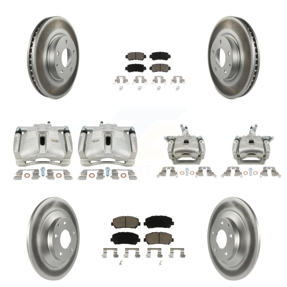 Front Rear Disc Brake Caliper Coat Rotor Ceramic Pad Kit (10Pc) For 2013-2015 Mazda CX-5 KCG-100991C