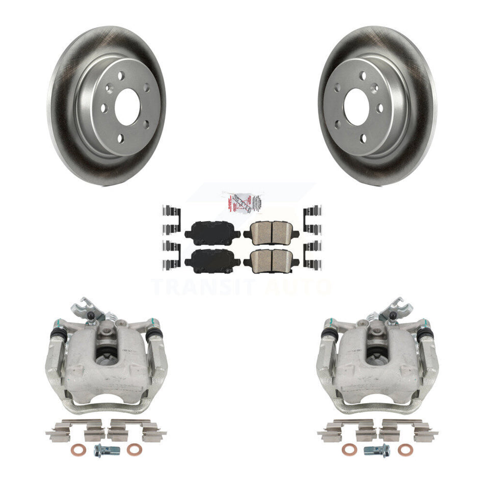 Rear Disc Brake Caliper Coated Rotors And Ceramic Pads Kit For Chevrolet Cruze KCG-101002N