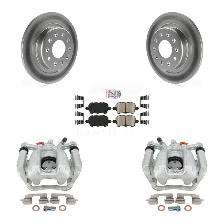 Rear Disc Brake Caliper Coated Rotors And Ceramic Pads Kit For Chevrolet Equinox GMC Terrain KCG-101004N