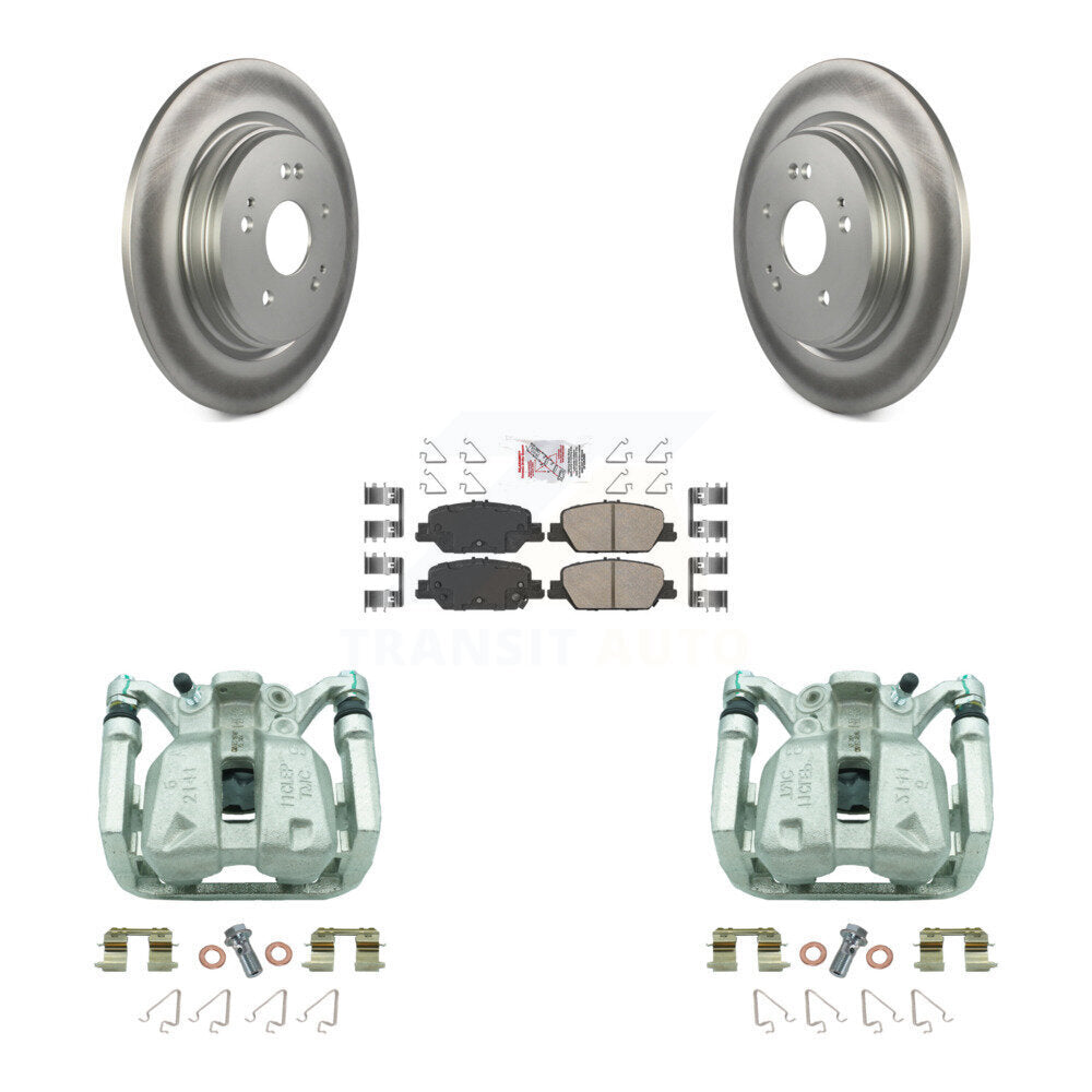 Rear Disc Brake Caliper Coated Rotors And Ceramic Pads Kit For 2017-2022 Honda CR-V KCG-101005N
