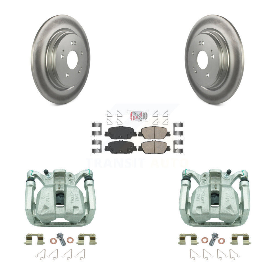 Rear Disc Brake Caliper Coated Rotors And Ceramic Pads Kit For 2017-2022 Honda CR-V KCG-101005N