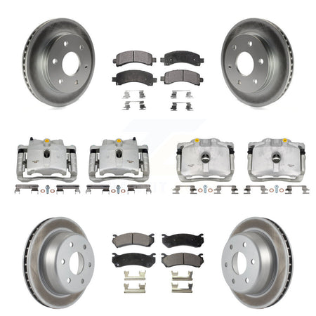 Front Rear Brake Caliper Coat Rotor Semi-Metallic Pad Kit (10Pc) For Chevrolet Avalanche KCG-101022P