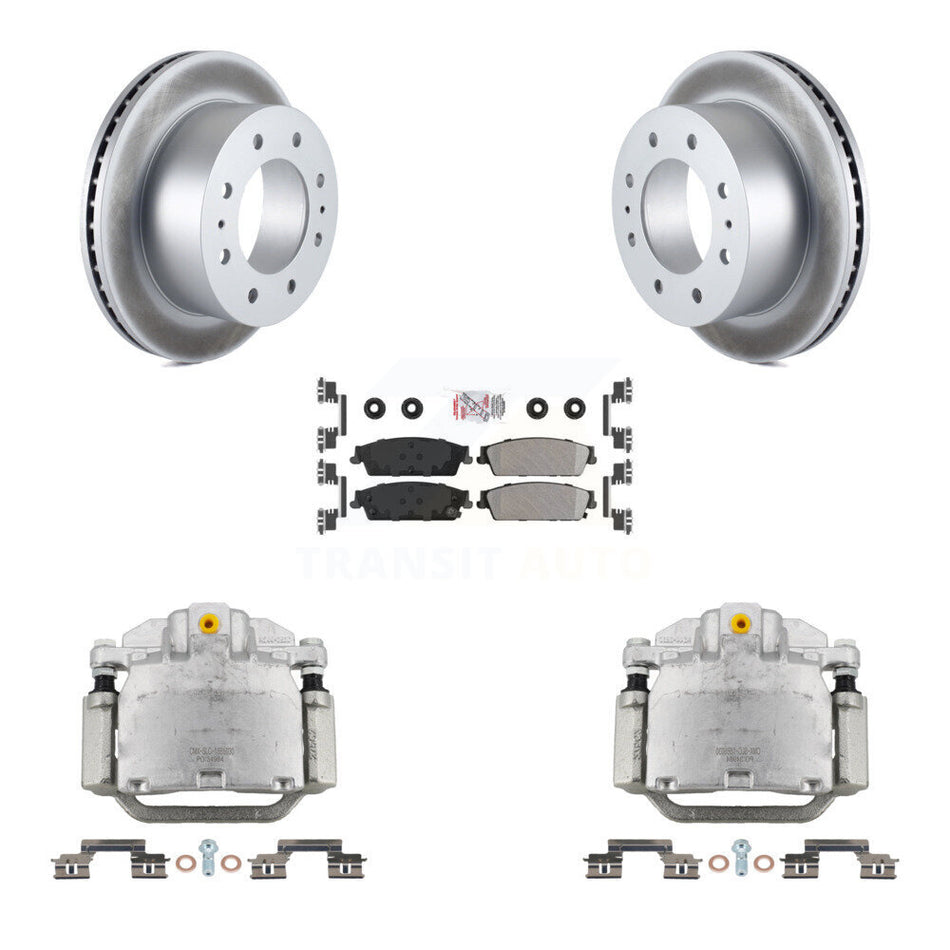 Rear Brake Caliper Coat Rotors Semi-Metallic Pad Kit For Chevrolet Silverado 1500 Hybrid KCG-101024N