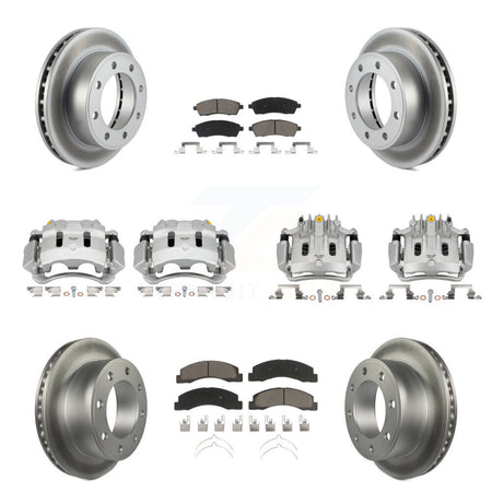 Front Rear Brake Caliper Coat Rotor Ceramic Pad Kit (10Pc) For Ford F-250 Super Duty 4WD KCG-101025C
