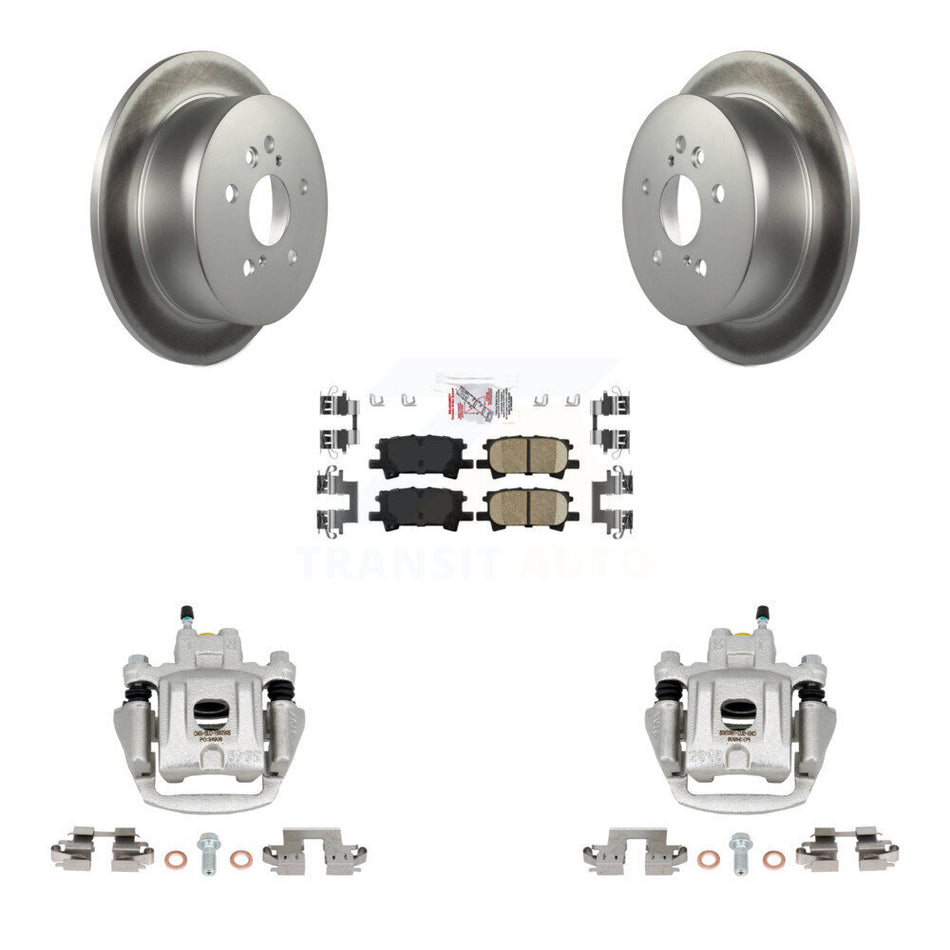 Rear Disc Brake Caliper Coated Rotors And Ceramic Pads Kit For Toyota Highlander KCG-101027N