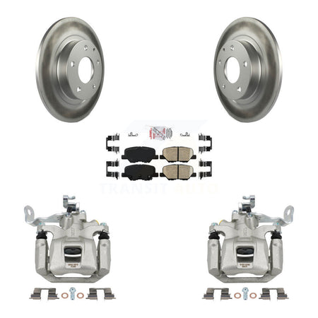 Rear Disc Brake Caliper Coated Rotors And Ceramic Pads Kit For 2014-2015 Mazda 6 KCG-101028N