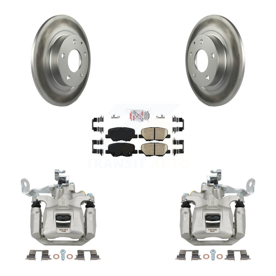 Rear Disc Brake Caliper Coated Rotors And Ceramic Pads Kit For 2014-2015 Mazda 6 KCG-101028N