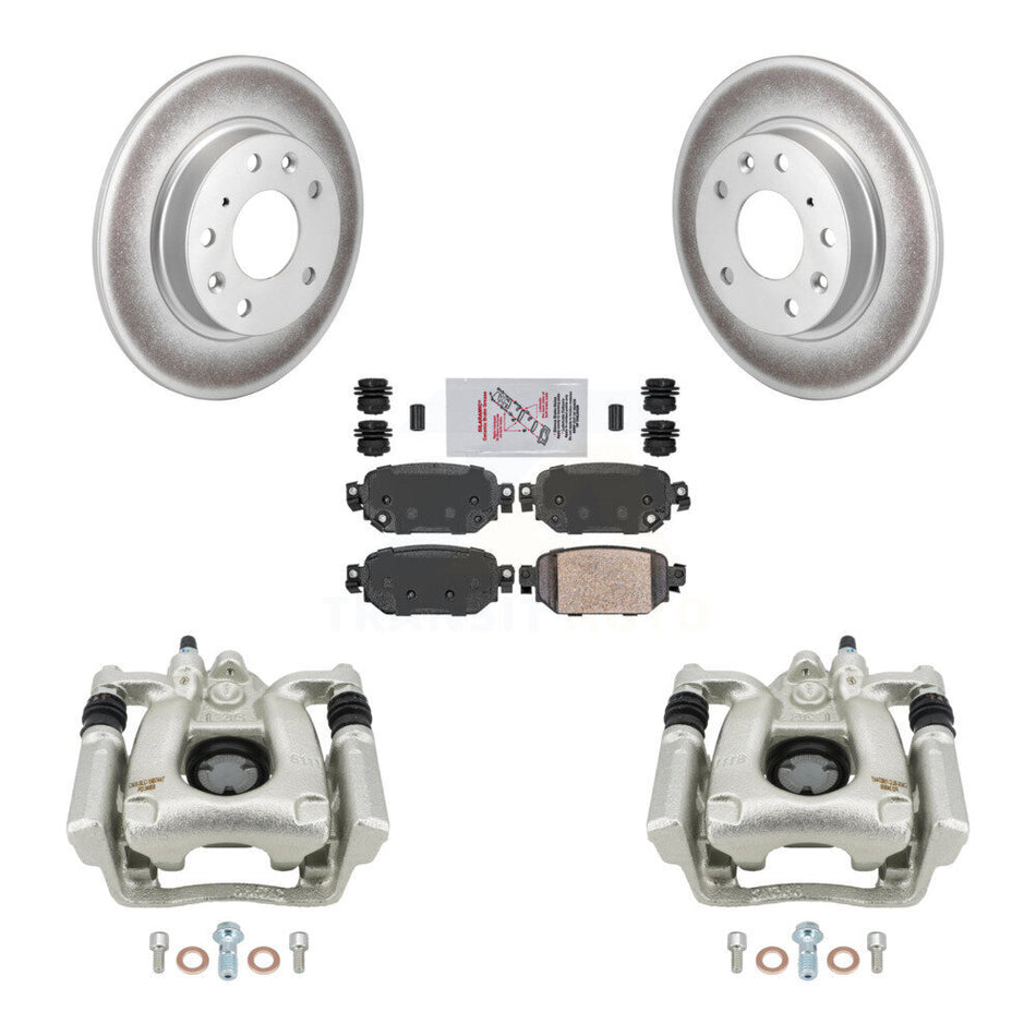 Rear Disc Brake Caliper Coated Rotors And Ceramic Pads Kit For Mazda 3 Sport KCG-101033N