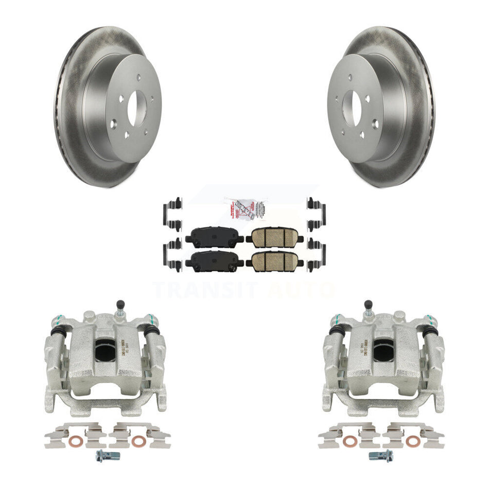 Rear Disc Brake Caliper Coated Rotors And Ceramic Pads Kit For Nissan Murano Pathfinder Quest INFINITI JX35 KCG-101037N