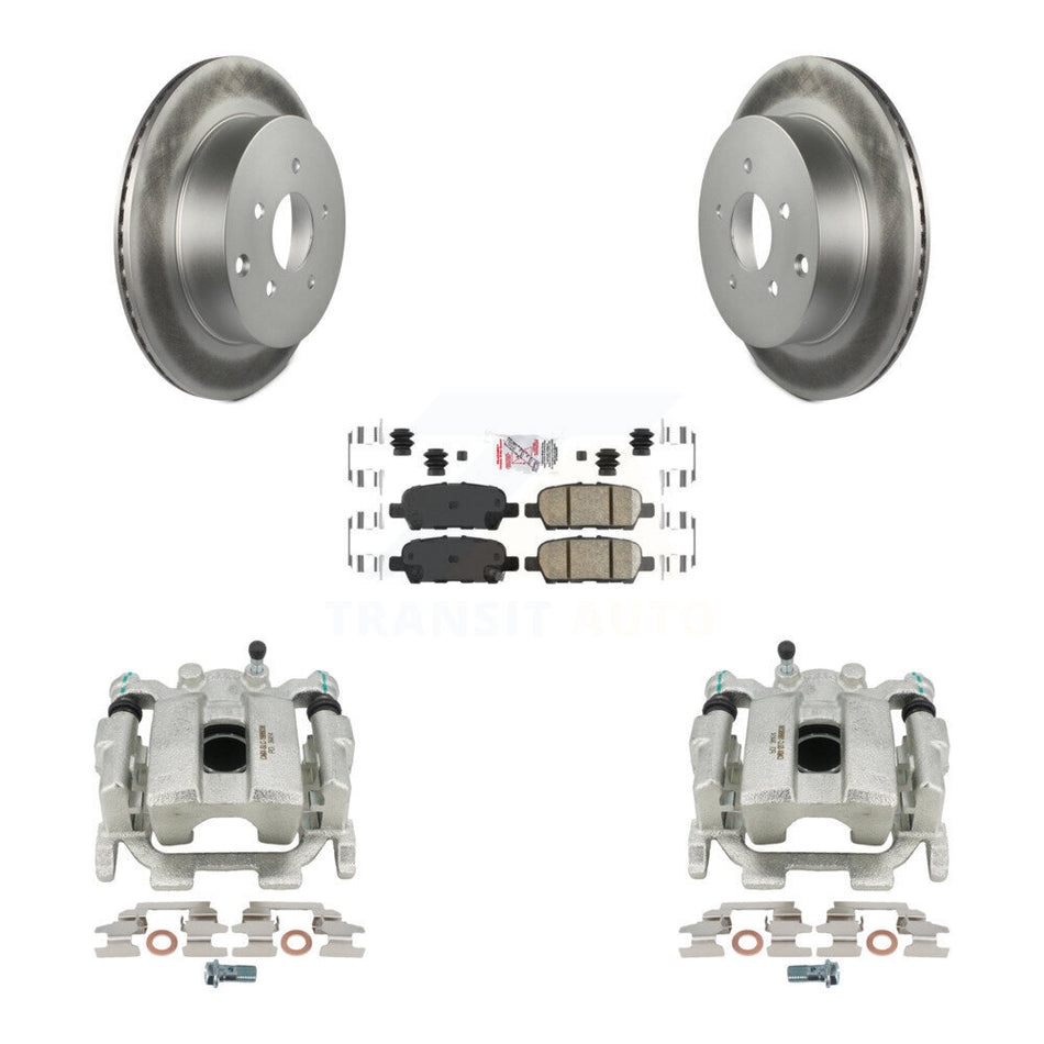 Rear Disc Brake Caliper Coated Rotors And Ceramic Pads Kit For Nissan Murano Pathfinder Quest INFINITI JX35 KCG-101038N