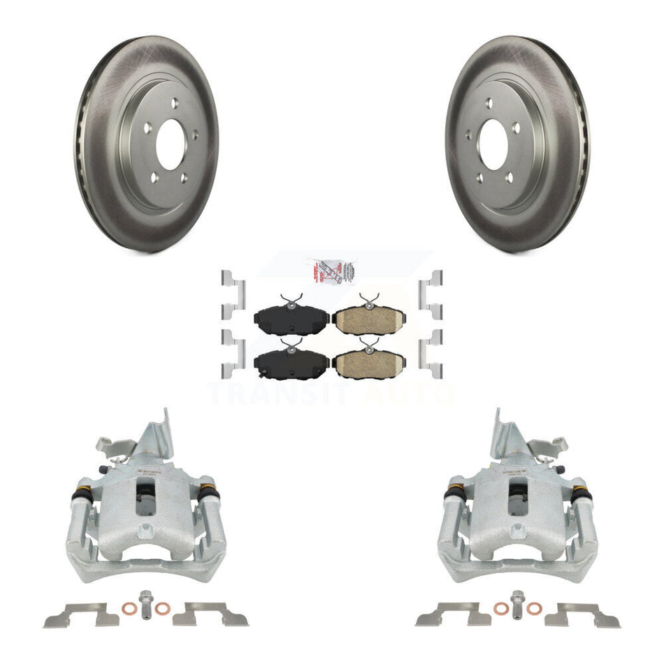 Rear Disc Brake Caliper Coated Rotors And Ceramic Pads Kit For Ford Mustang KCG-101041N