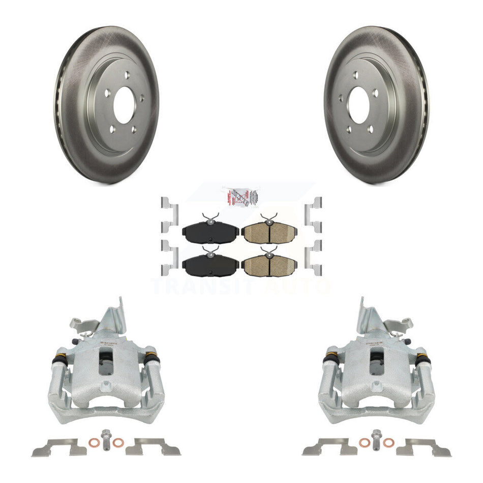 Rear Disc Brake Caliper Coated Rotors And Ceramic Pads Kit For Ford Mustang KCG-101043N