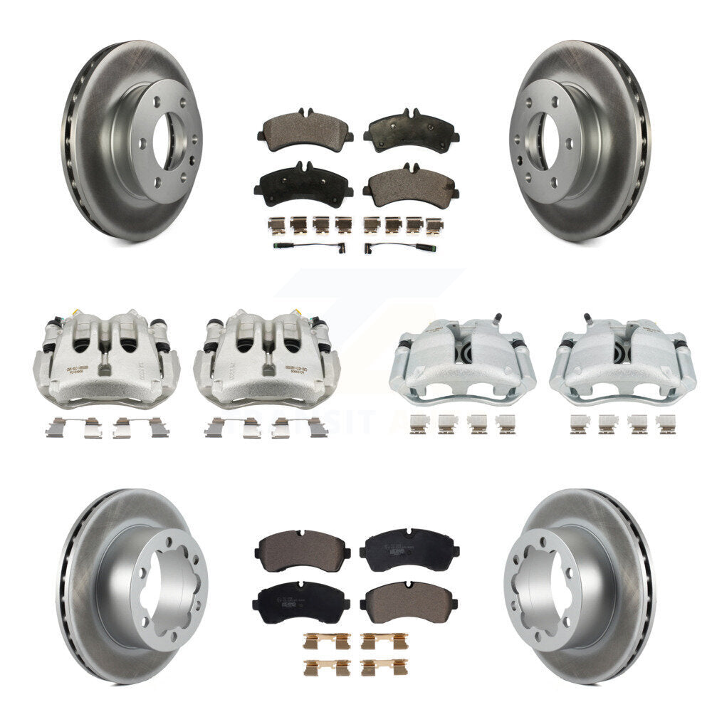 Front Rear Disc Brake Caliper Coat Rotors Ceramic Pad Kit (10Pc) For Sprinter 3500 Dodge KCG-101049T