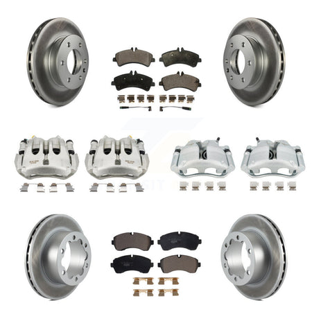 Front Rear Disc Brake Caliper Coat Rotors Ceramic Pad Kit (10Pc) For Sprinter 3500 Dodge KCG-101049T