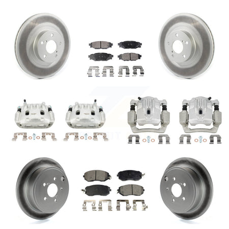 Front Rear Brake Caliper Coat Rotor Semi-Metallic Pad Kit (10Pc) For Subaru Outback 2.5L KCG-101055P