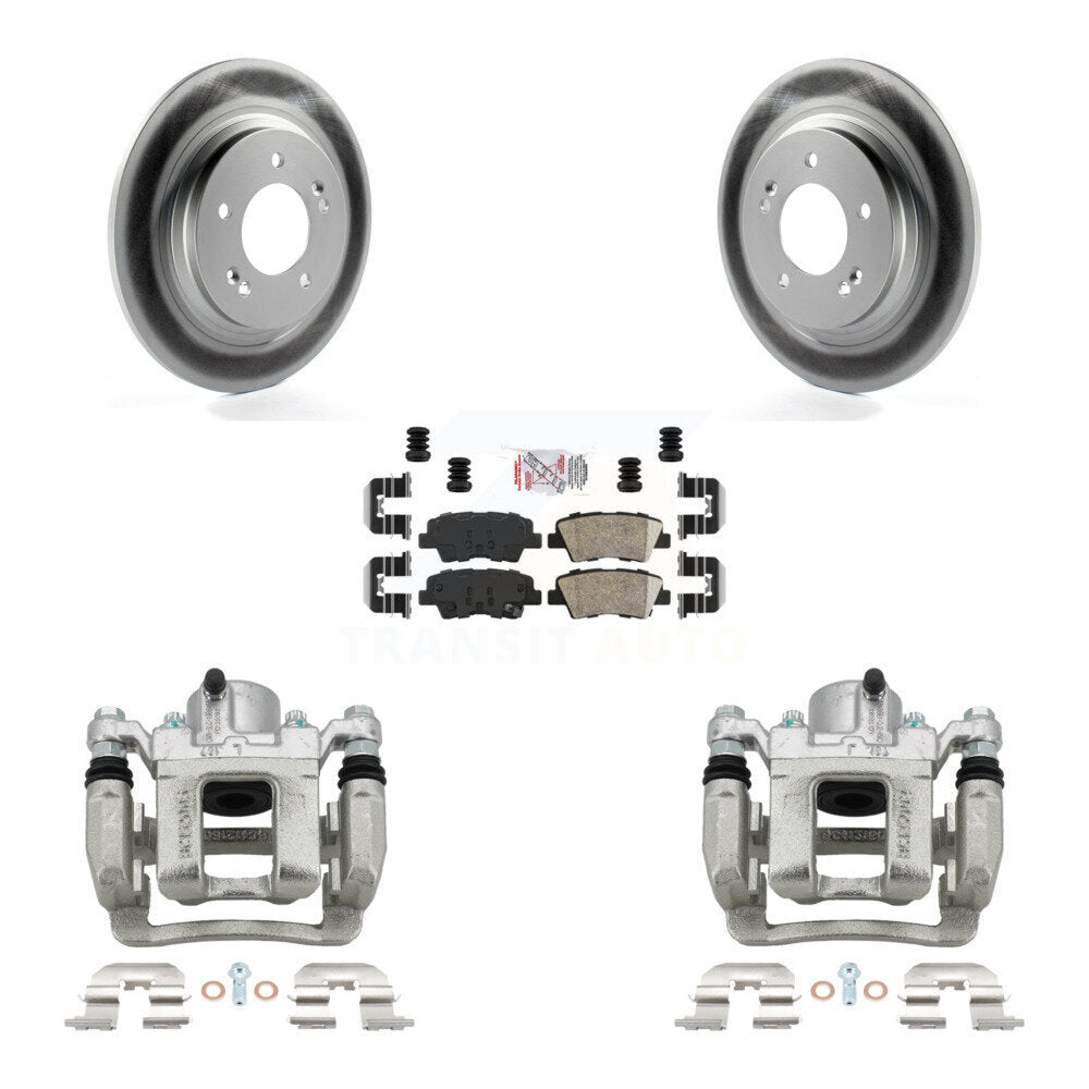Rear Disc Brake Caliper Coated Rotors And Ceramic Pads Kit For Hyundai Sonata KCG-101067N