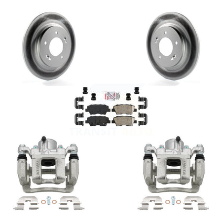 Rear Disc Brake Caliper Coated Rotors And Ceramic Pads Kit For Hyundai Sonata KCG-101067N