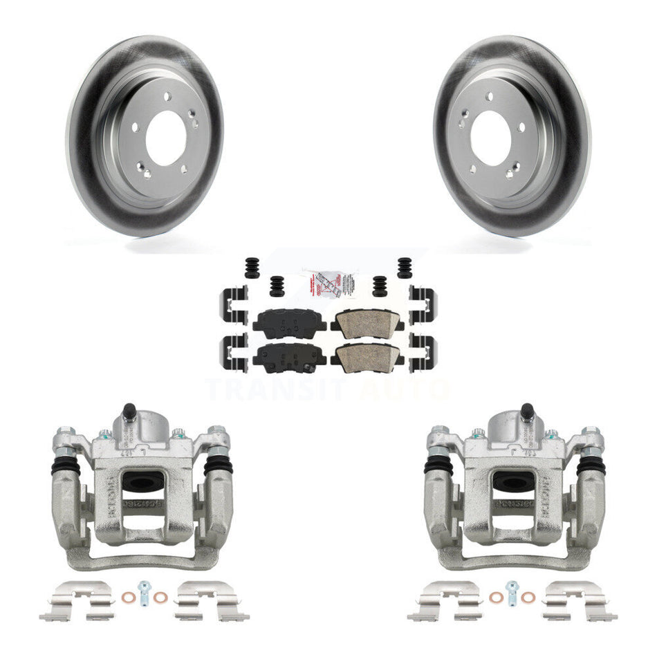 Rear Disc Brake Caliper Coated Rotors And Ceramic Pads Kit For Hyundai Sonata KCG-101067N