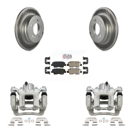Rear Disc Brake Caliper Coated Rotors And Ceramic Pads Kit For Hyundai Sonata Kia Optima KCG-101068N