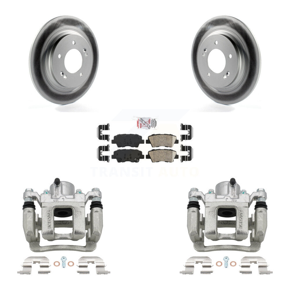 Rear Disc Brake Caliper Coated Rotors And Ceramic Pads Kit For Hyundai Sonata KCG-101069N