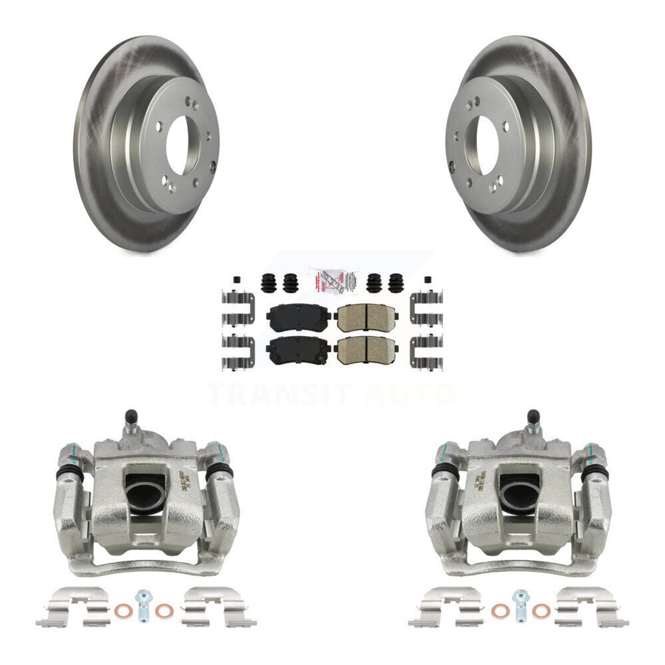 Rear Disc Brake Caliper Coated Rotors And Ceramic Pads Kit For Hyundai Tucson KCG-101070N