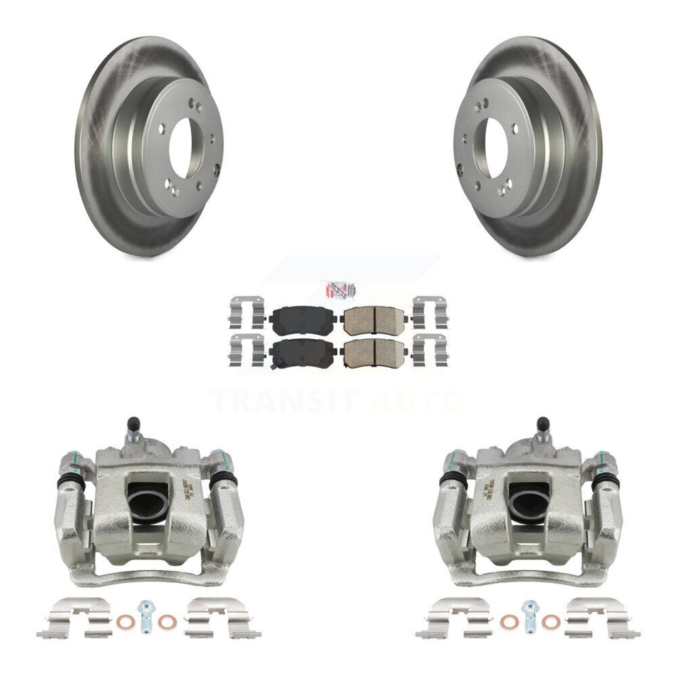 Rear Disc Brake Caliper Coated Rotors And Ceramic Pads Kit For Hyundai Tucson KCG-101071N