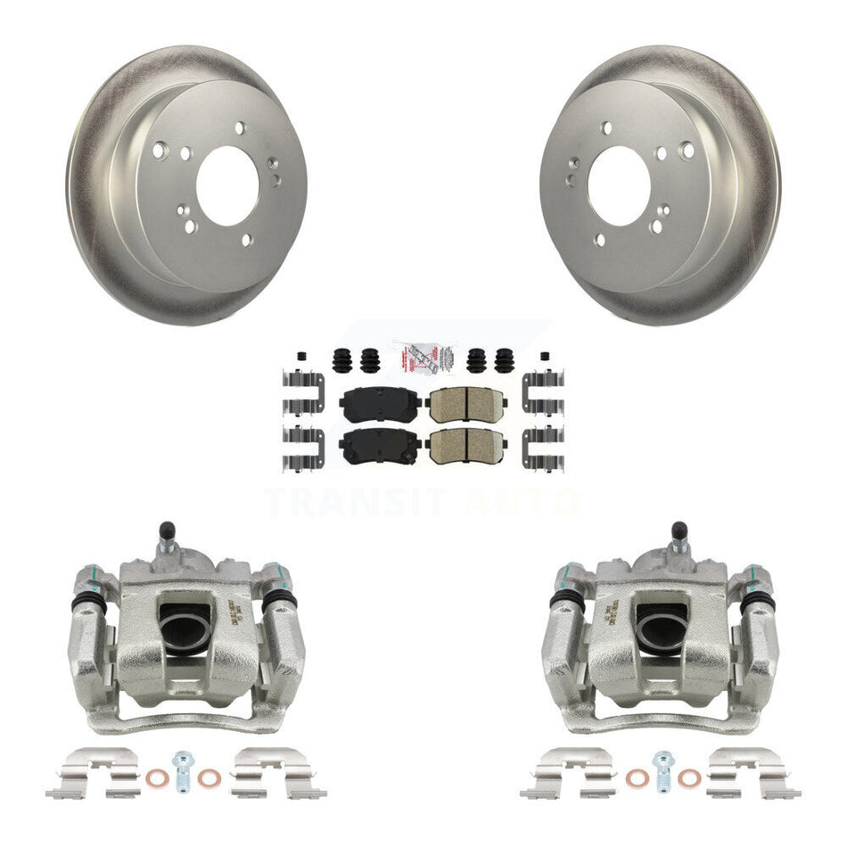 Rear Brake Caliper Coat Rotors & Ceramic Pad Kit For 2016 Kia Sportage AWD From 12 10 15 KCG-101072N