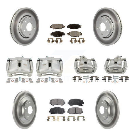 Front Rear Disc Brake Caliper Coat Rotor And Semi-Metallic Pad Kit (10Pc) For Mazda CX-5 KCG-101078P